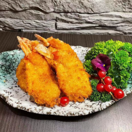 Salade de scampis panné en poudre de panko